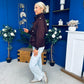 Stephanie Gold Detailed Jacket Burgundy