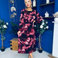 Cheryl Smocked Midi Dress Marble Wine
