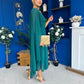 Caoimhe Cape Detail Midi Dress Forest