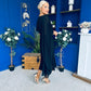 Caoimhe Cape Detail Midi Dress Black