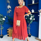 Caoimhe Cape Detail Midi Dress Autumn