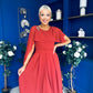 Caoimhe Cape Detail Midi Dress Autumn