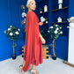 Caoimhe Cape Detail Midi Dress Autumn