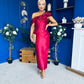 Henrietta Bandeau Occasion Dress Wine