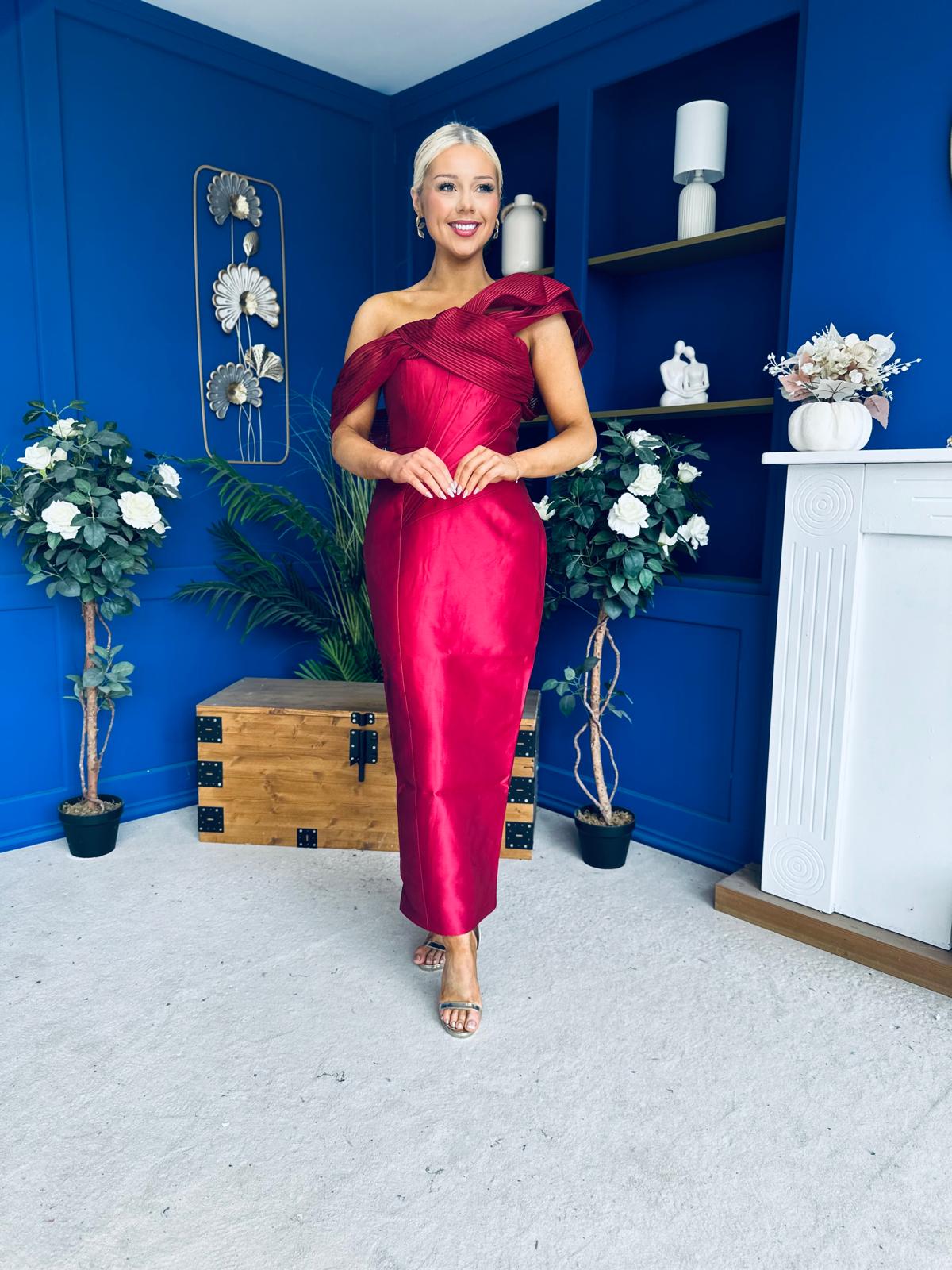 Henrietta Bandeau Occasion Dress Wine