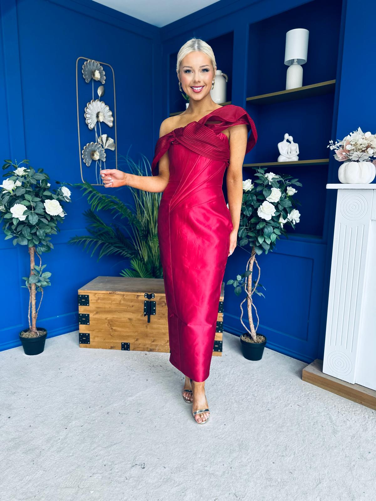 Henrietta Bandeau Occasion Dress Wine