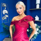 Henrietta Bandeau Occasion Dress Wine