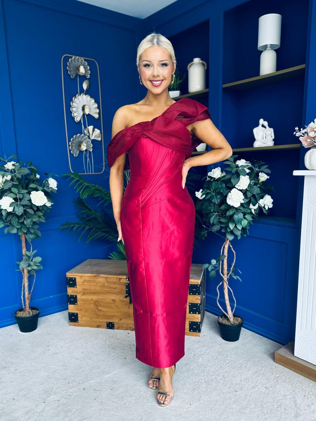 Henrietta Bandeau Occasion Dress Wine