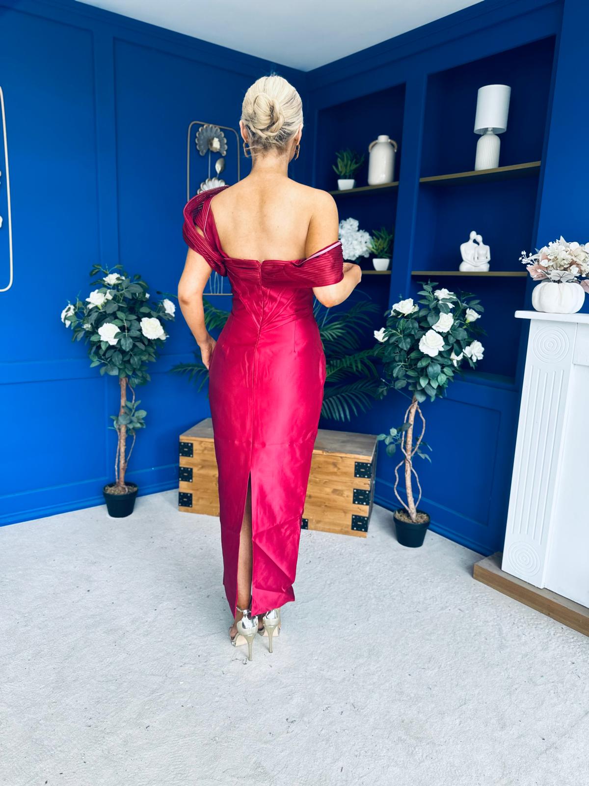 Henrietta Bandeau Occasion Dress Wine