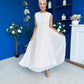 Diana Embellished Jacket & Pleated Skirt Set Cream