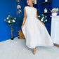 Diana Embellished Jacket & Pleated Skirt Set Cream