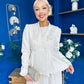Diana Embellished Jacket & Pleated Skirt Set Cream