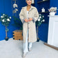 Juliette Button Detail Trench Coat Beige
