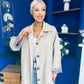Juliette Button Detail Trench Coat Beige