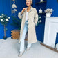 Juliette Button Detail Trench Coat Beige