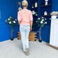 Helena Detailed Light Knit Cardi Coral