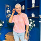 Helena Detailed Light Knit Cardi Coral