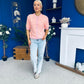 Helena Detailed Light Knit Cardi Coral