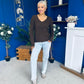 Rebecca Detailed Light Knit Jumper Coffee