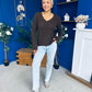 Rebecca Detailed Light Knit Jumper Coffee