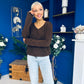 Rebecca Detailed Light Knit Jumper Coffee