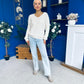Rebecca Detailed Light Knit Jumper Cream