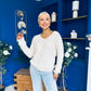 Rebecca Detailed Light Knit Jumper Cream