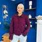 Darcy Detailed Knitted Cardi Burgundy