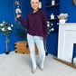 Darcy Detailed Knitted Cardi Burgundy
