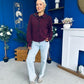 Darcy Detailed Knitted Cardi Burgundy