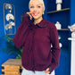 Darcy Detailed Knitted Cardi Burgundy