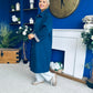 Juliette Button Detail Trench Coat Navy