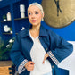 Juliette Button Detail Trench Coat Navy
