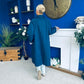 Juliette Button Detail Trench Coat Navy