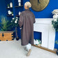 Juliette Button Detail Trench Coat Chocolate