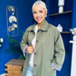 Juliette Button Detail Trench Coat Khaki