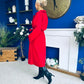 Claudia Detailed Trench Coat Red