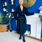 Claudia Detailed Trench Coat Black