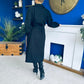 Claudia Detailed Trench Coat Black