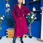 Claudia Detailed Trench Coat Wine