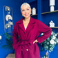 Claudia Detailed Trench Coat Wine