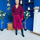 Claudia Detailed Trench Coat Wine
