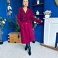 Claudia Detailed Trench Coat Wine
