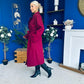 Claudia Detailed Trench Coat Wine