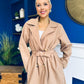 Claudia Detailed Trench Coat Beige