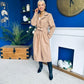 Claudia Detailed Trench Coat Beige
