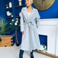 Claudia Detailed Trench Coat Grey