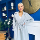 Claudia Detailed Trench Coat Grey