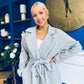 Claudia Detailed Trench Coat Grey