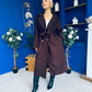 Claudia Detailed Trench Coat Chocolate